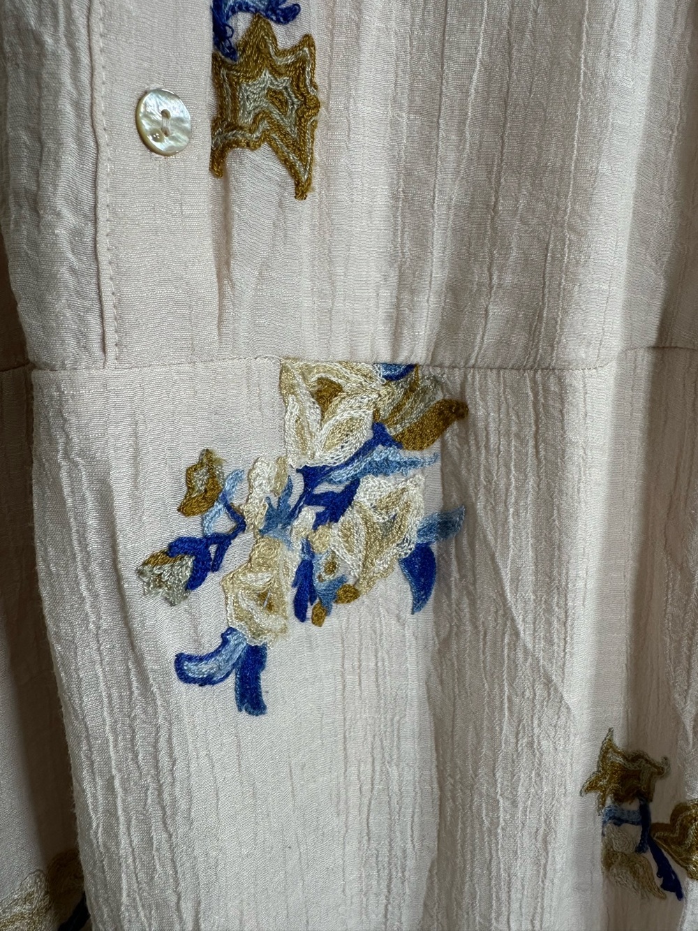 Fig + Flower Estilo Tiered Floral Embroidered Dress Size M - Picture 5 of 8